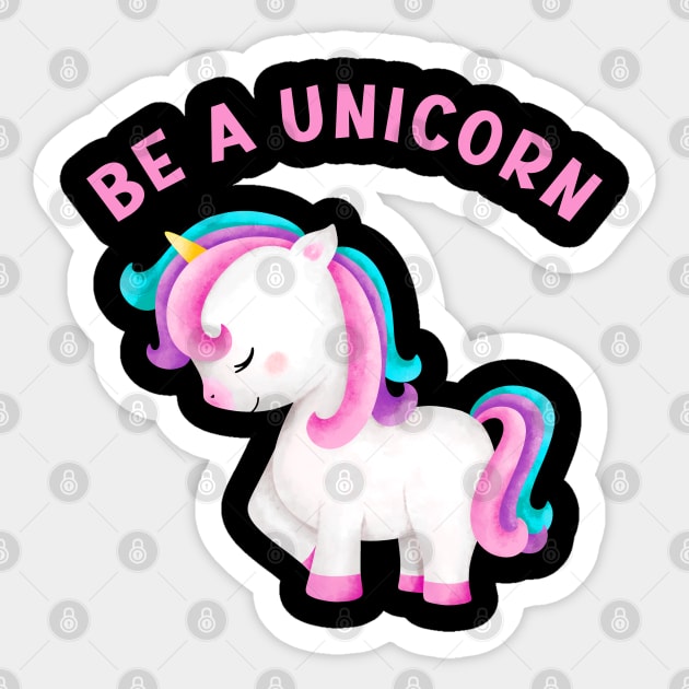 BE A UNICORN Sticker by Prinyos